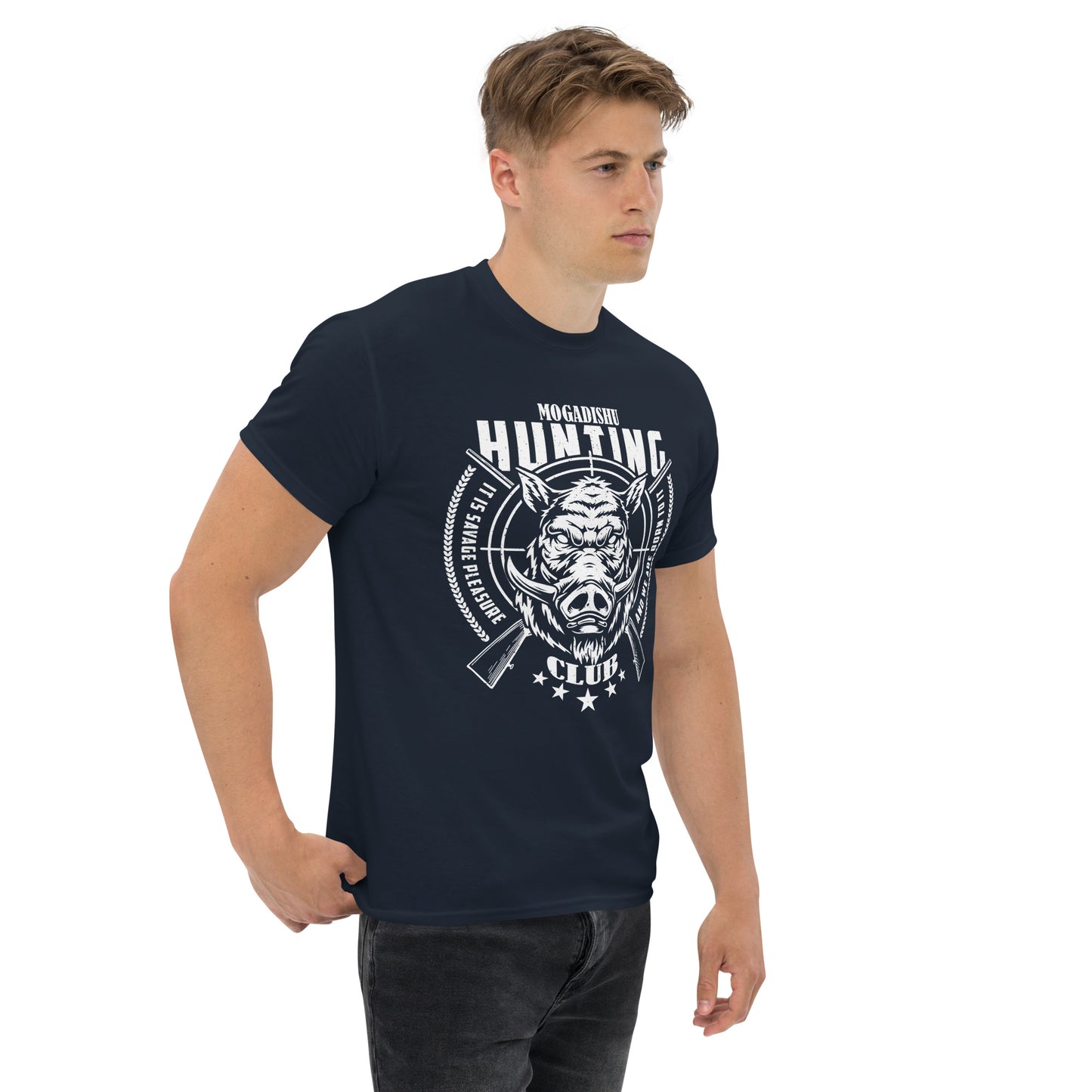 Men's classic tee Mogadishu Hunting Club Boar