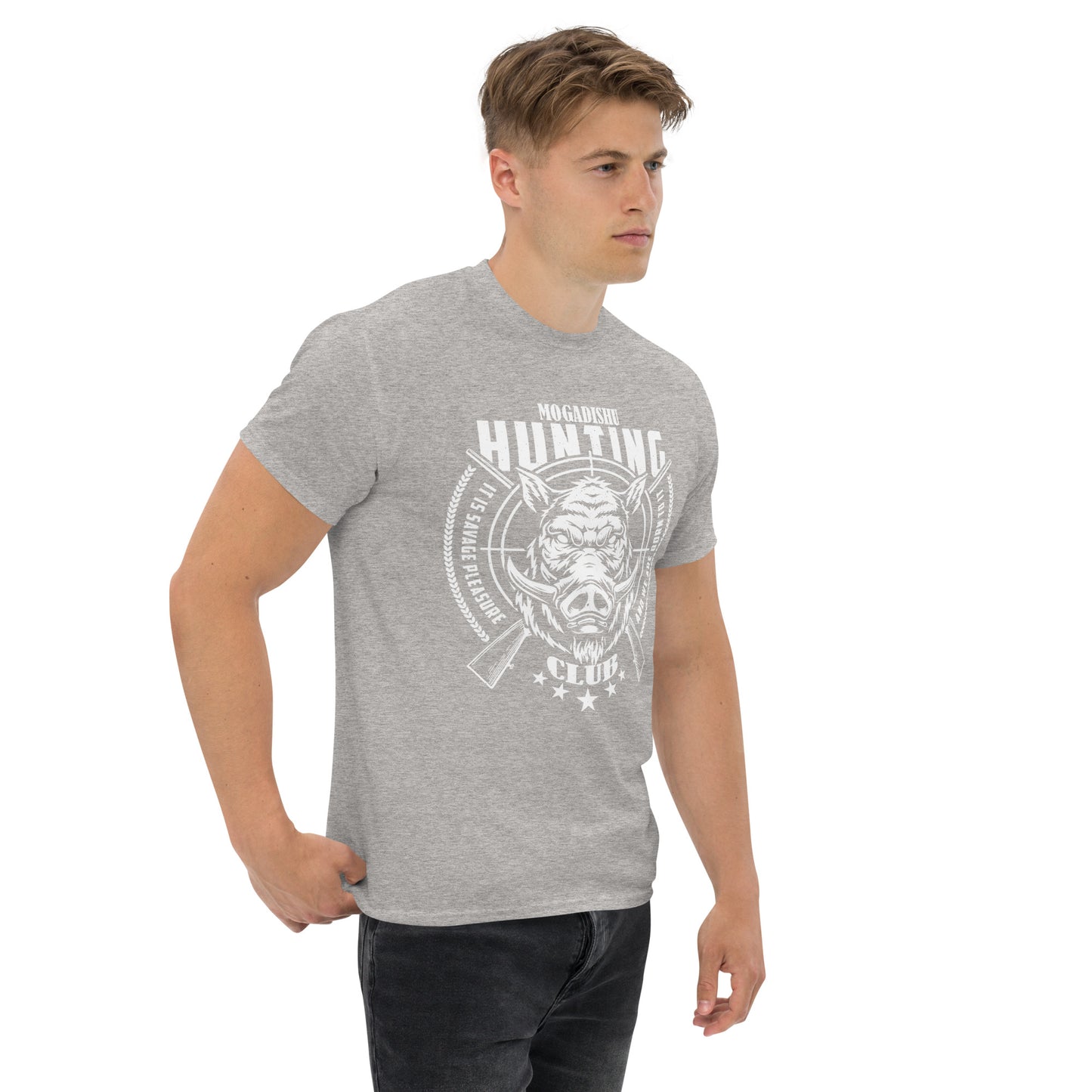 Men's classic tee Mogadishu Hunting Club Boar