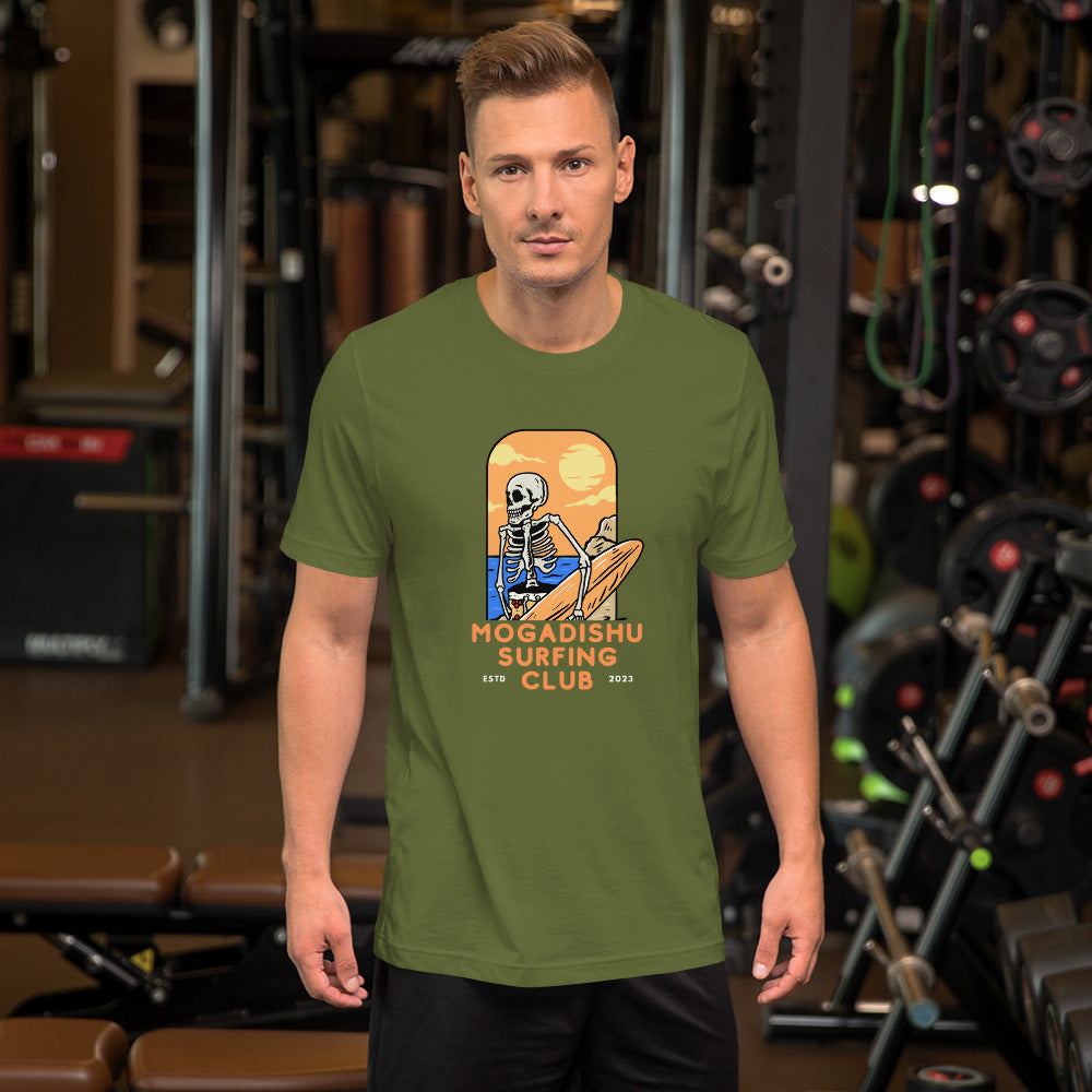 Mogadishu Surf Club Olive Green Unisex t-shirt